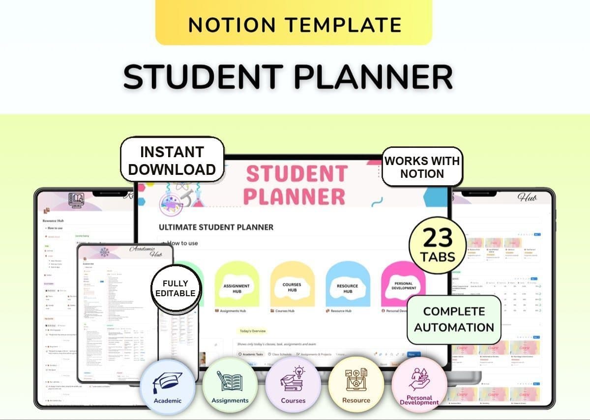 Notion Student Planner