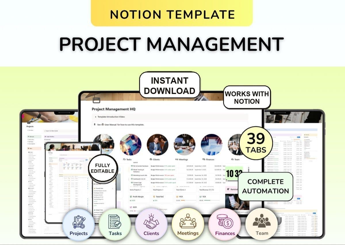 Project Management Notion Planner